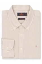 Douglas Linen Herringbone Shirt-classic Fit
