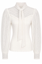 Rwbeatha Silk Full Lace Bow Ls T-shirt