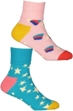 2-pack Kids Shooting Star Anti-slip Sock