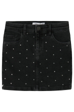 NKFNAOMI DNM RHINESTONE SKIRT 8810-BF O