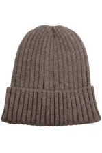 Ribbad barnmössa med uppvikt kant