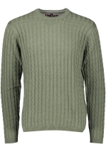 Ap 2552 Round Neck Cable Knit