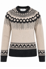 Sweater Senja Fair Isle Pearl White