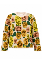 Sweater Limhamn Dandelions Oat White