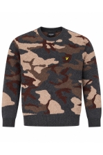 Brushed Camouflage Crew Neck Jumper