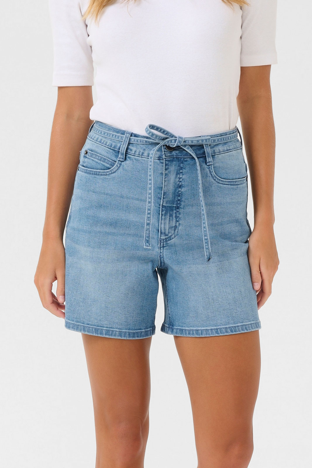 Kasarah Denim Belt Shorts