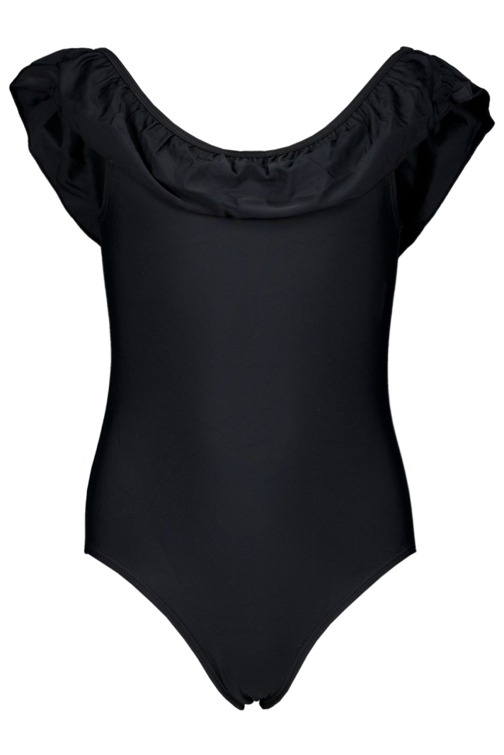 Girls Solid Swimsuit W Frill
