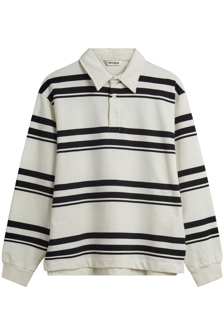 Tate Rlx Ls Striped Rugby Polo 4605