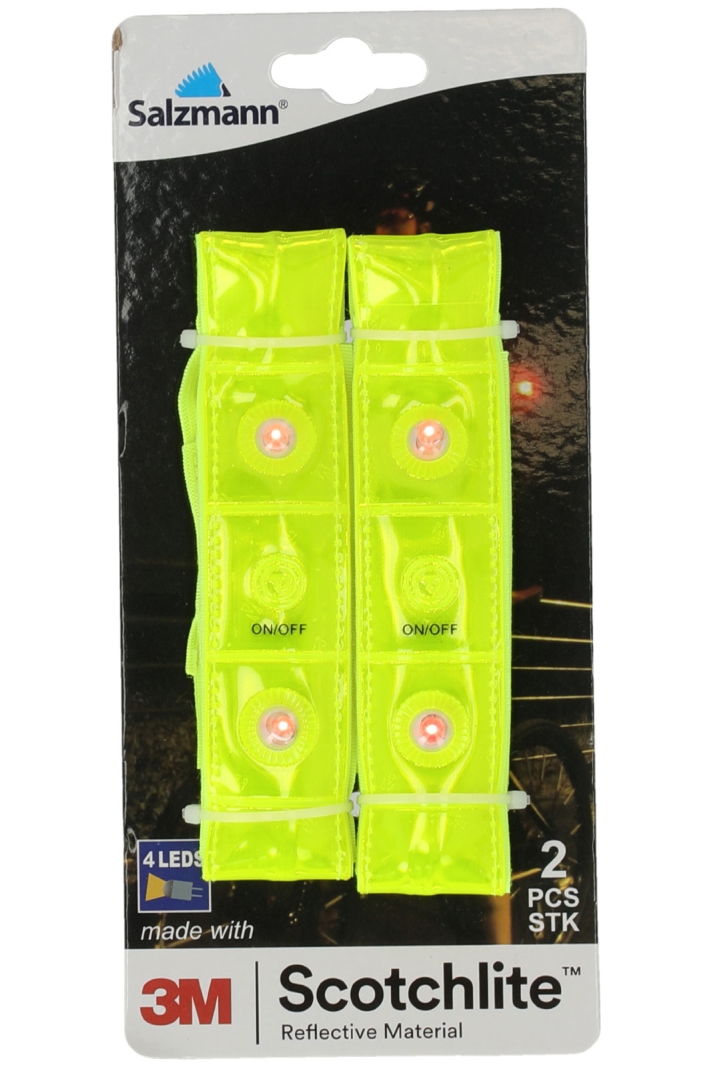 Reflective Armband with 4 Leds - 2 pack (Salzmann)
