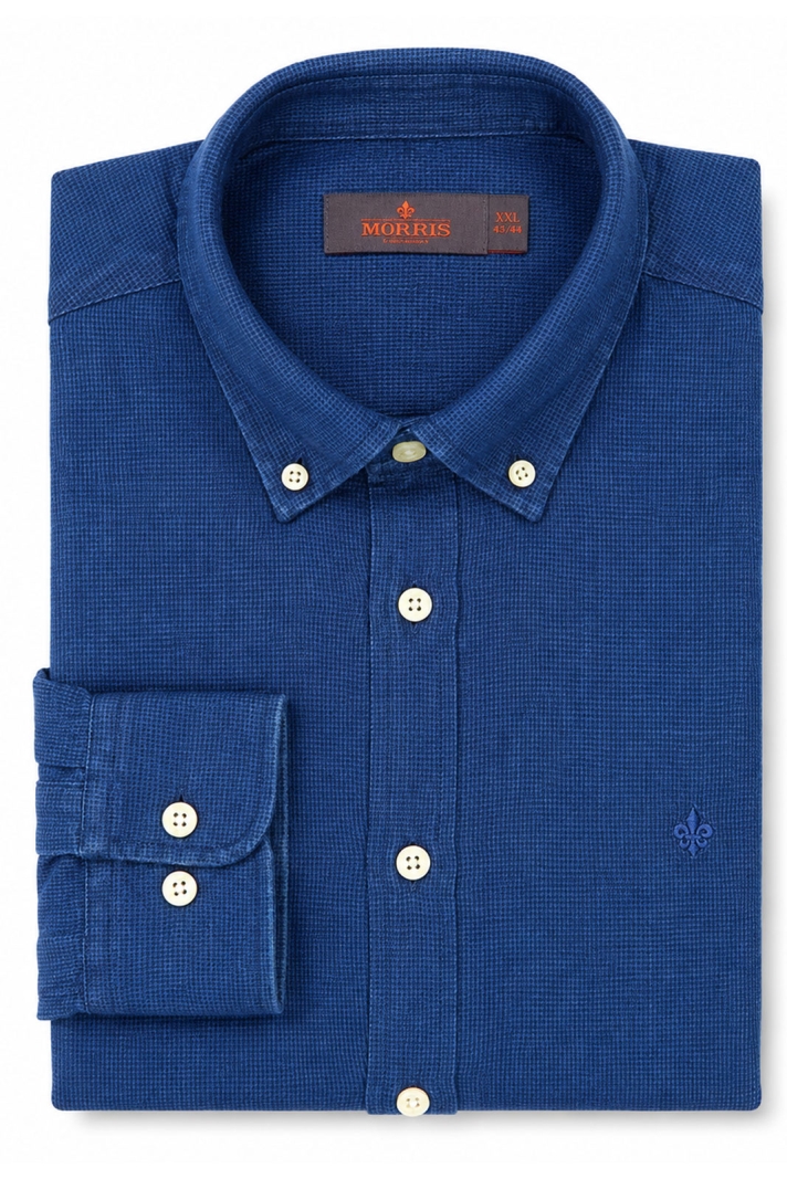 Indigo Linen Bd Shirt
