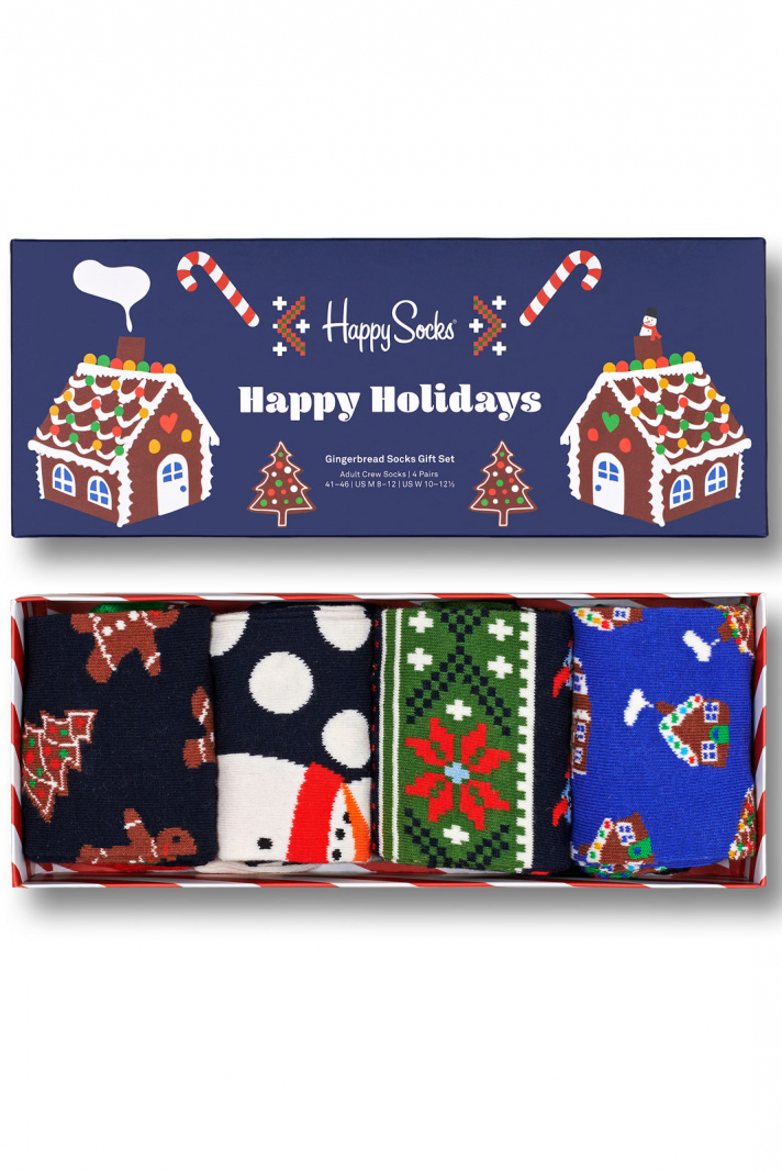 4-pack Gingerbread Cookies Socks Gift Set