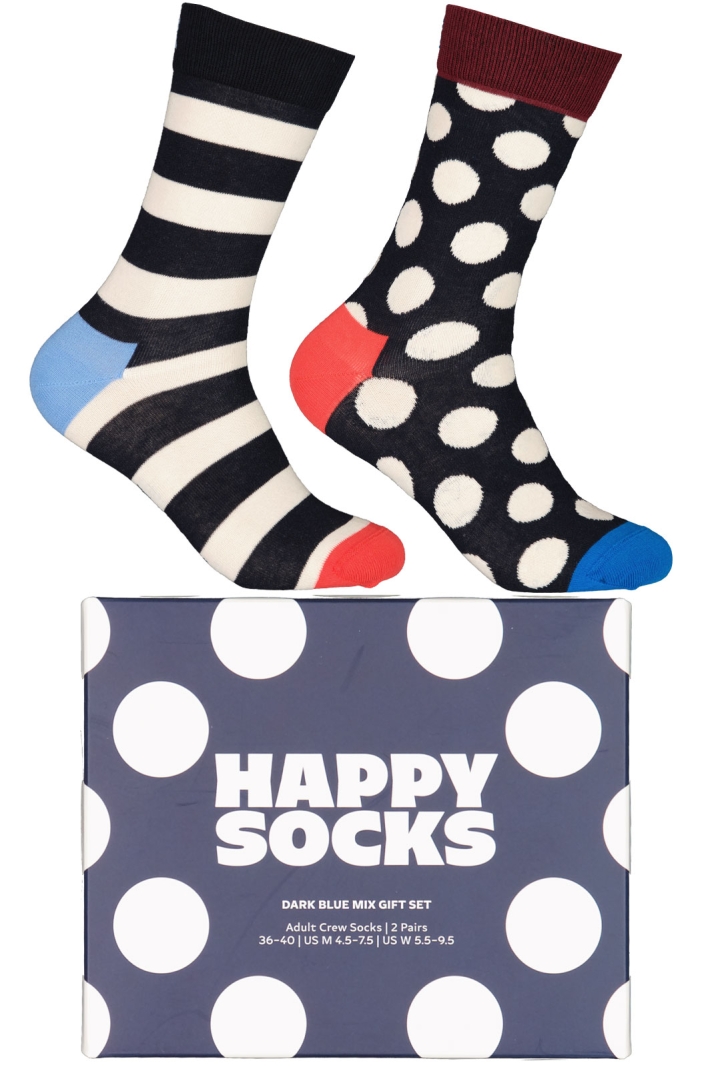 2-pack Dark Blue Mix Socks Gift Set