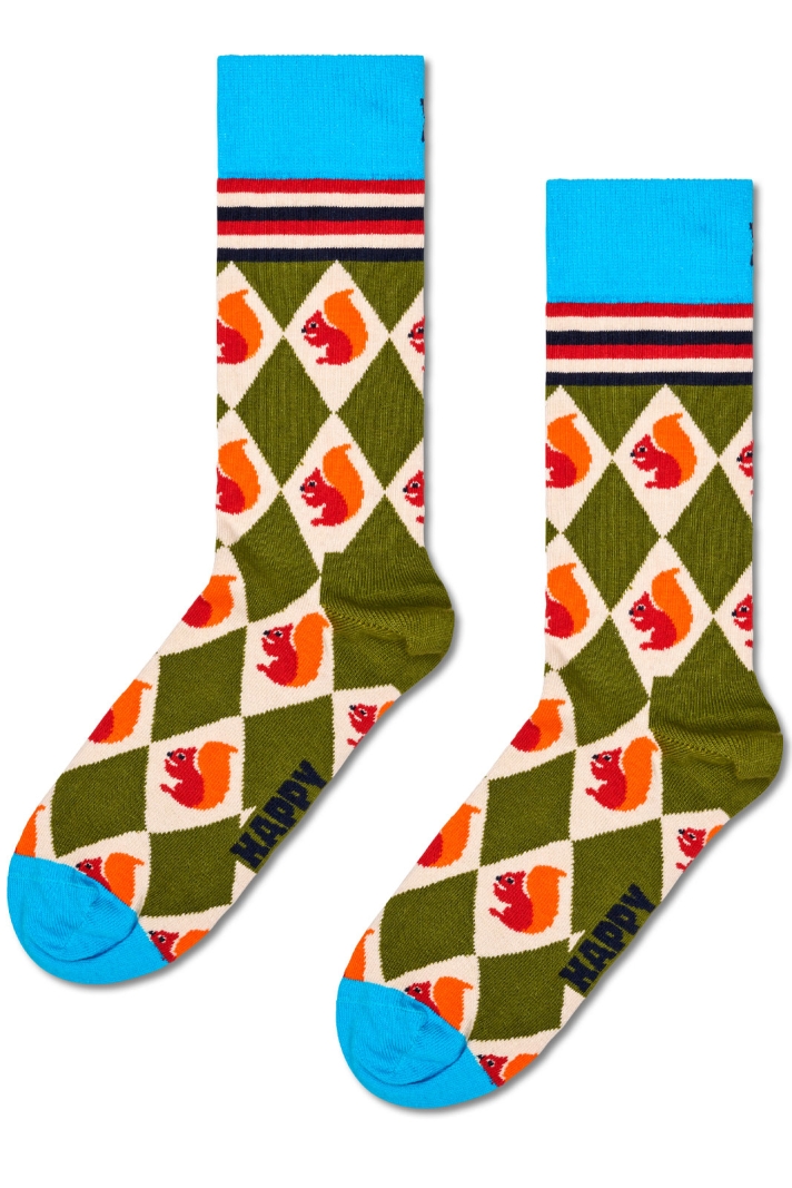 Squirrel Argyle Sock