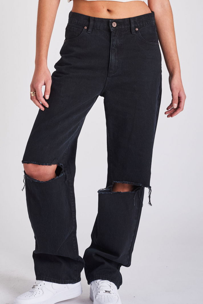 A Slouch Jean Black Rip