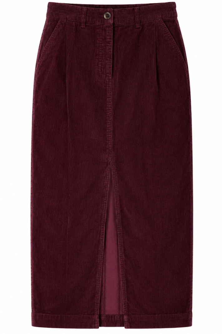 Skirt Finsta Corduroy Fig Red