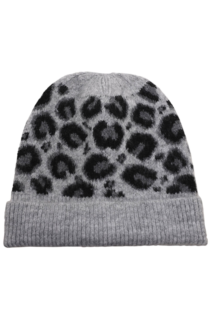 Stickad Mössa Med Leomönster