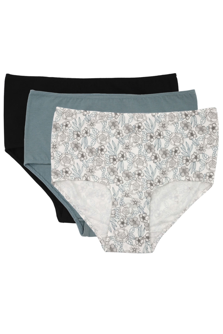 Highwaist-trosa 3-pk