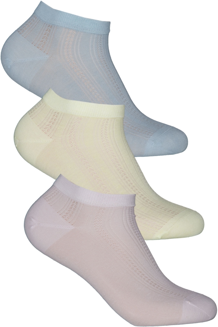 Bomullsstrumpa Dam Sneaker 3-p