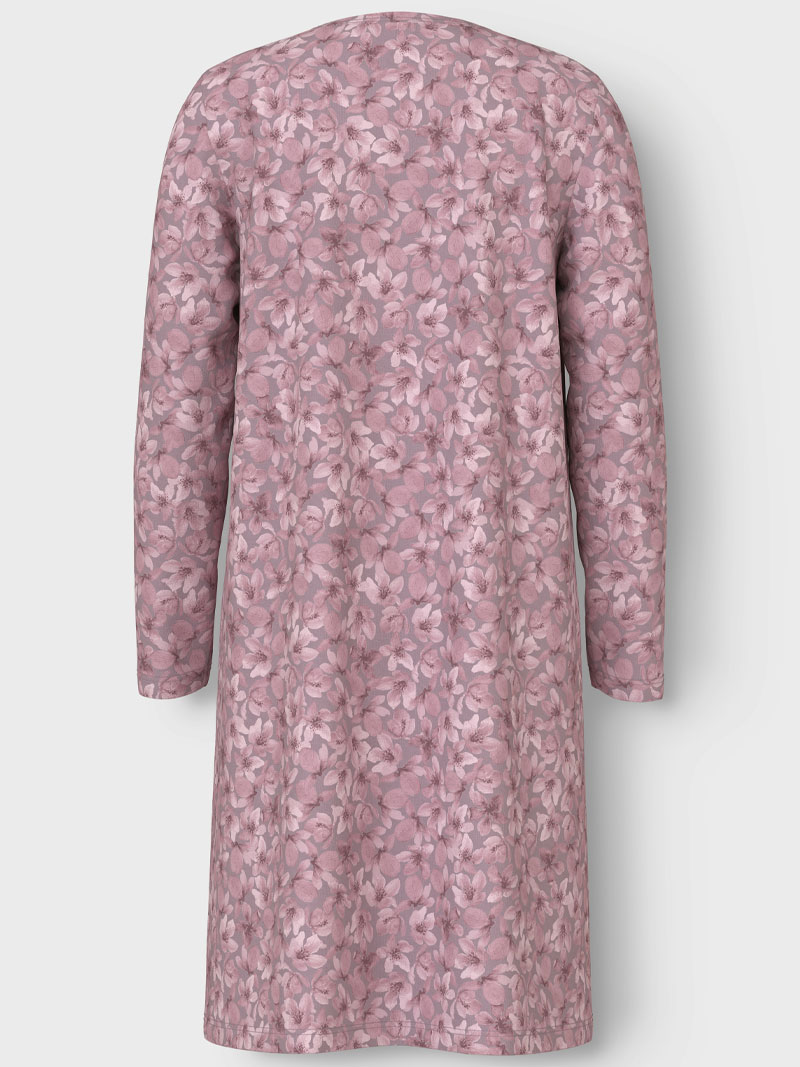 Nkfnightgown Ls Mauve Flower Noos