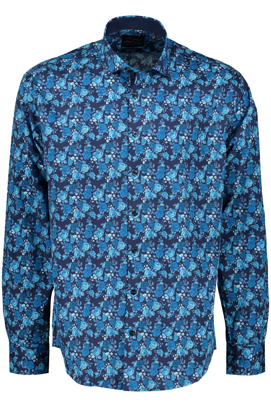 Shirt With Big Roses Modern Fit