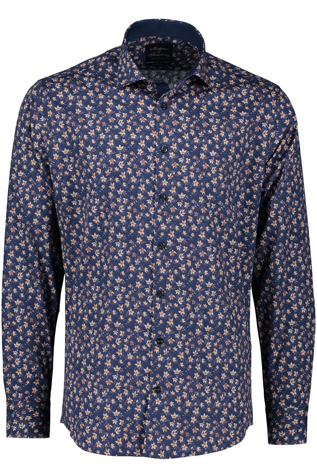 Shirt With Shadow Flowers Slim Fit