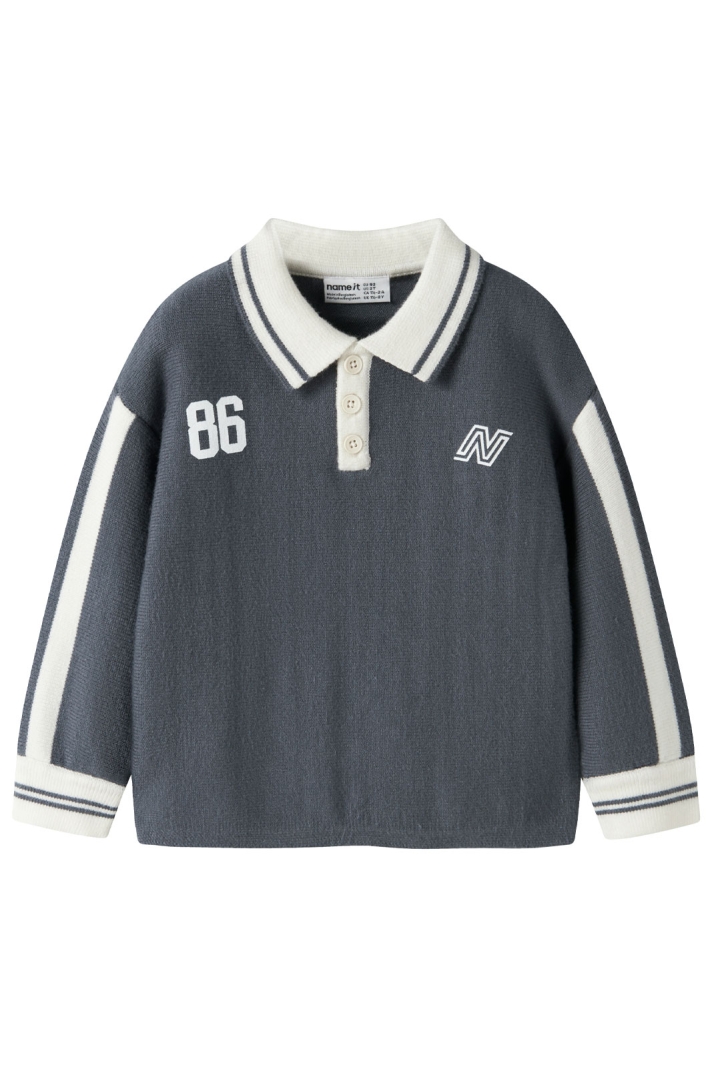 Nmmnima Ls Loose Polo Knit