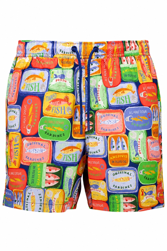 Borg Print Swim Shorts