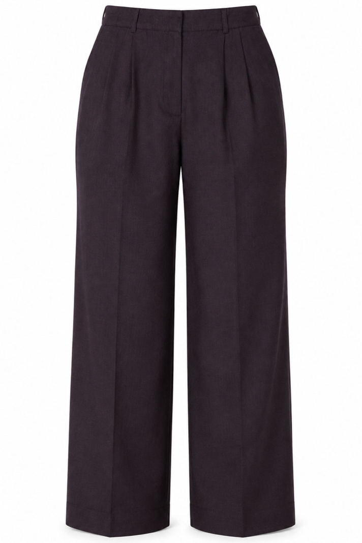 Pants Vickleby Linen Phantom Black