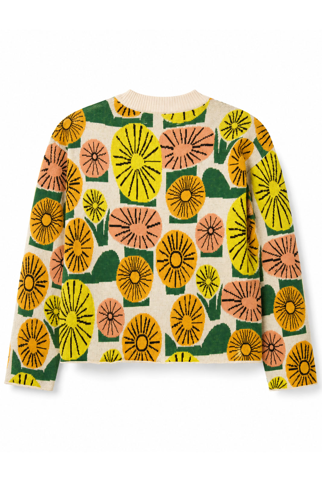 Sweater Limhamn Dandelions Oat White