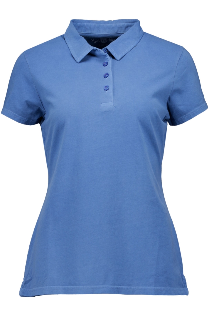 Ladies Ss Faded Jersey Polo