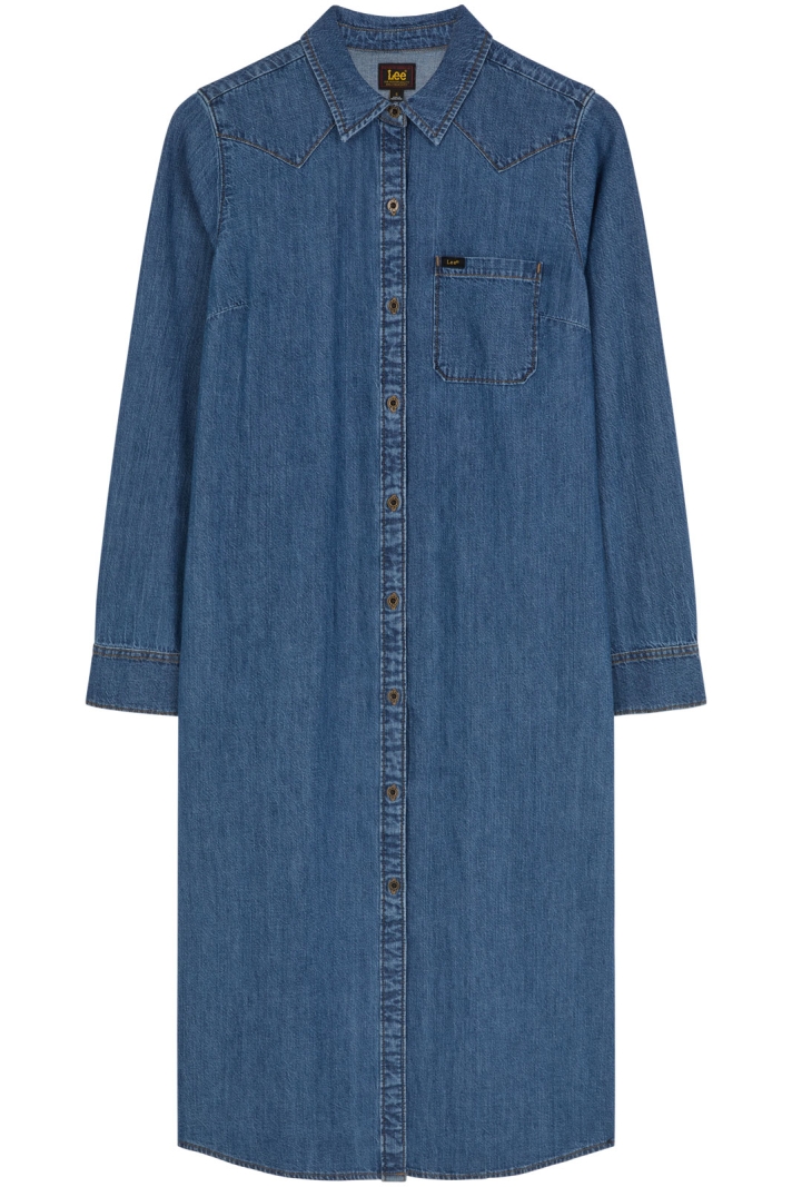 Patch Pocket Midi Dress