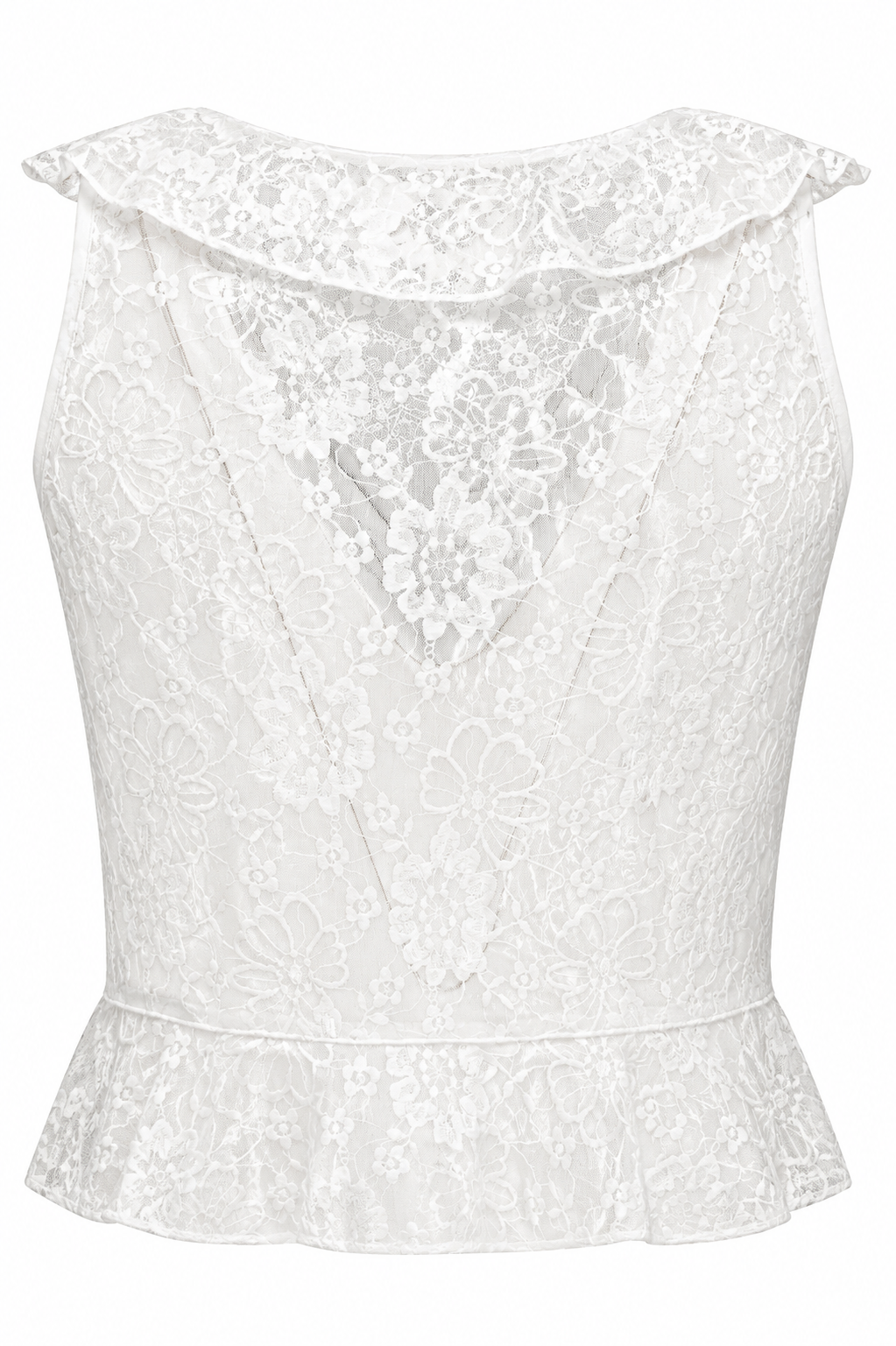 Eve Lace Top S WHITE