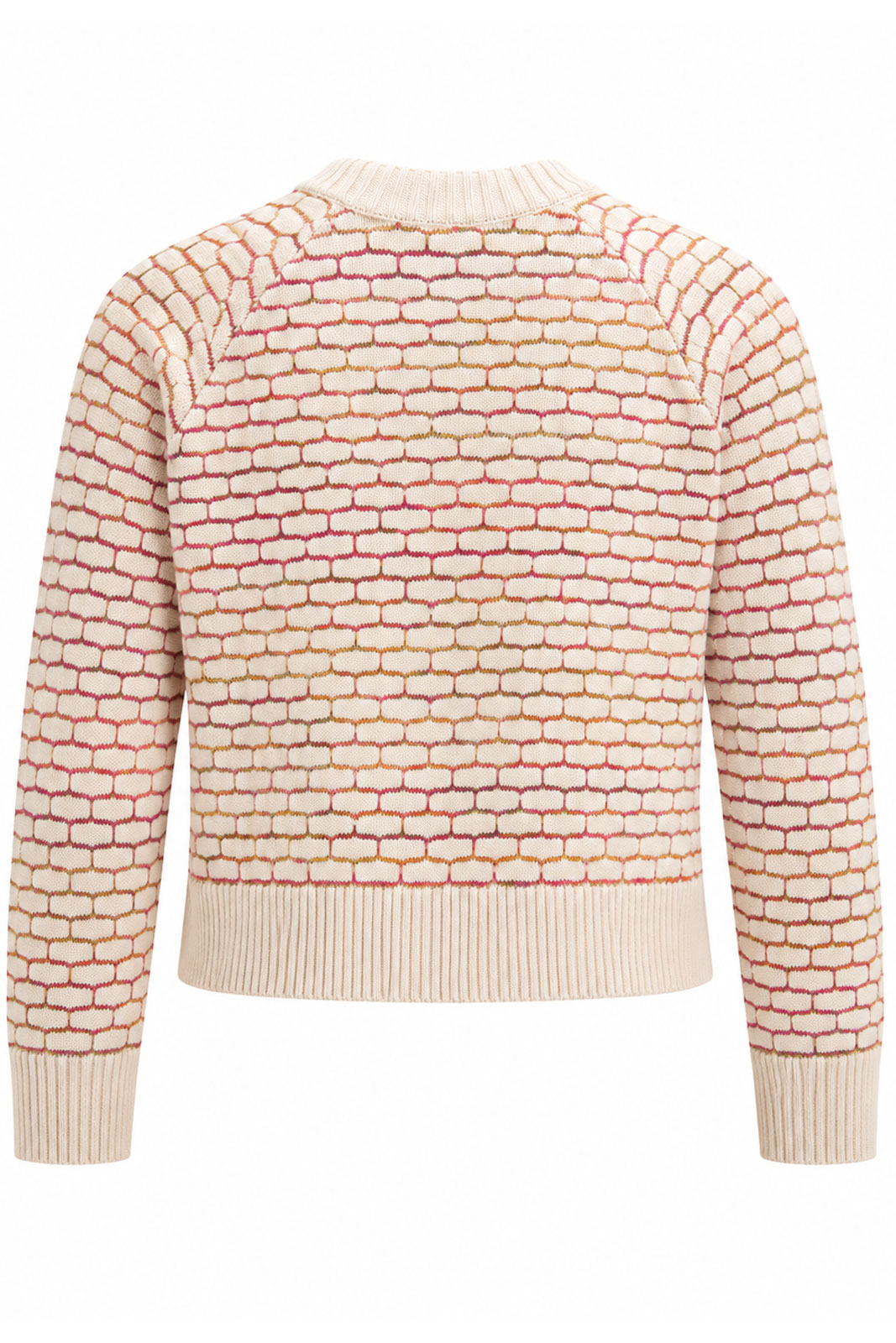 Sweater Husie Honey Comb Vanilla White
