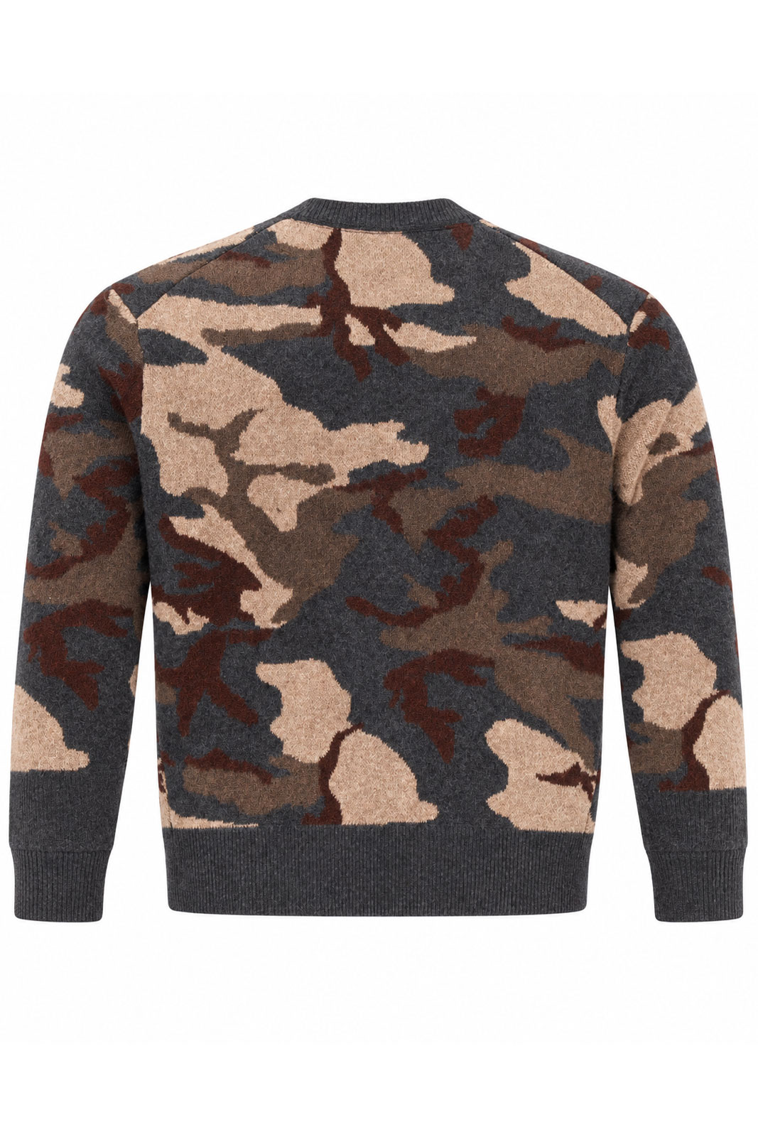 Brushed Camouflage Crew Neck Jumper